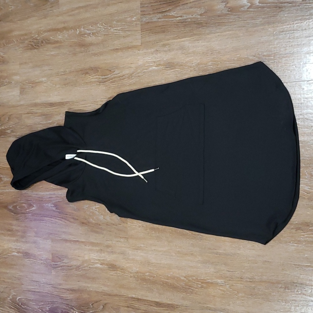 (M) Vanilla Bay Midi Length Sweat Dress Hooded Casual Loungewear Comfortable